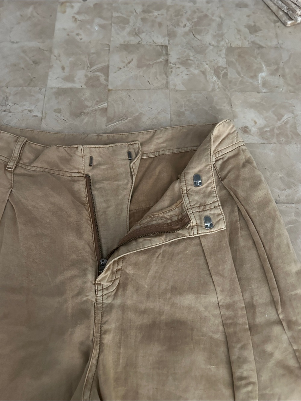 Free People High Rise, Wide Leg Trouser Pants Linen Blend Size 8 - Picture 4 of 11